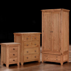 Modena Oak 1 Drawer Bedside 