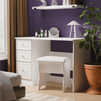 *Cancelled Order* - Balmoral 3 Drawer Desk - White Gloss (1x in stock)