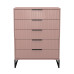 *Cancelled Order* - Fluted 5 Drawer Chest - Kobe Pink (1x in stock) *Cancelled Order* - Fluted 5 Drawer Chest - Kobe Pink (1x in stock)