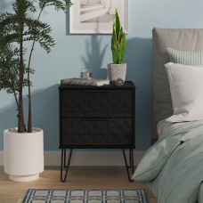 Clearance - Harlequin Pair of 2 Drawer Lockers - Black Ash