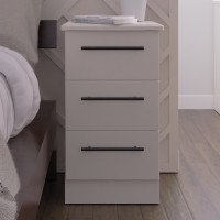 Clearance Haworth 3 Drawer Bedside - Dusk Grey Matt