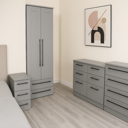 Clearance Beverley 4 Piece Set - Dusk Grey Matt