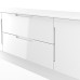 Clearance Milan 2 Door 2 Drawer TV Unit - White Gloss
