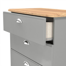 *Cancelled Order* - Victoria 4 Drawer Deep Chest - Grey Matt & Riviera Oak (1x in stock) *Cancelled Order* - Victoria 4 Drawer Deep Chest - Grey Matt & Riviera Oak (1x in stock)
