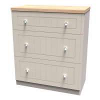 *Cancelled Order* - Vienna 3 Drawer Deep Chest - Kashmir Ash & Bardolino Oak (1x in stock)