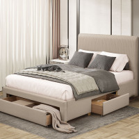 Dante Linen Fabric Bed Frame 