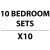 10x 3 Piece Bedroom Set  + £3,300.00