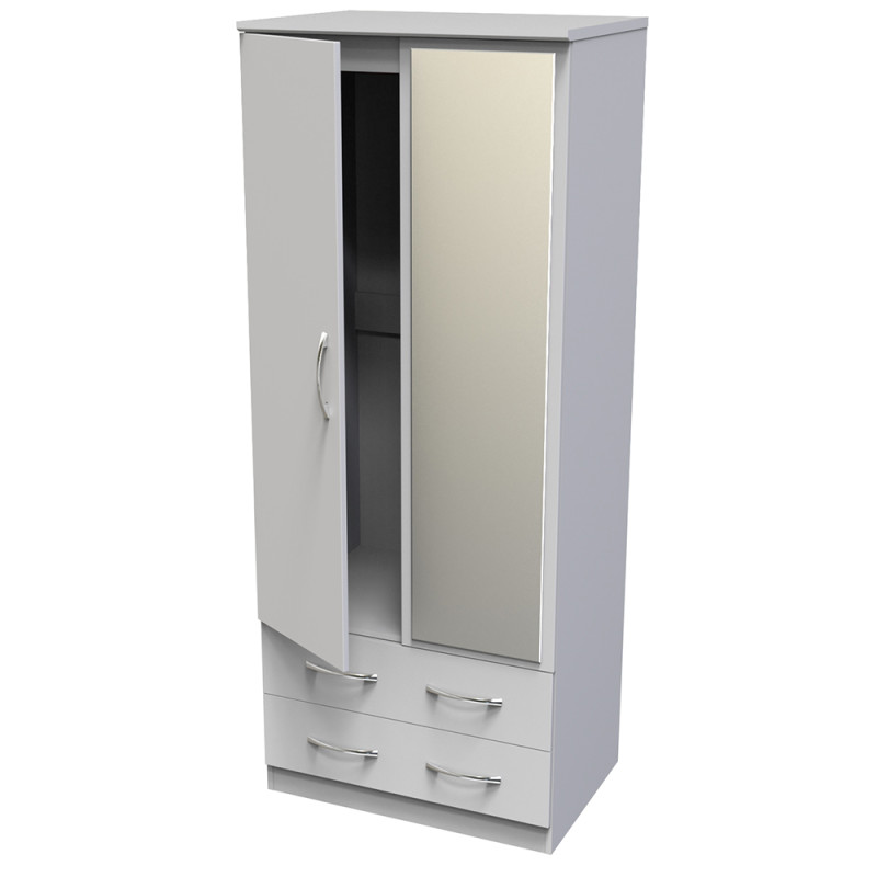 Avon Standard 2 Drawer Mirrored Wardrobe