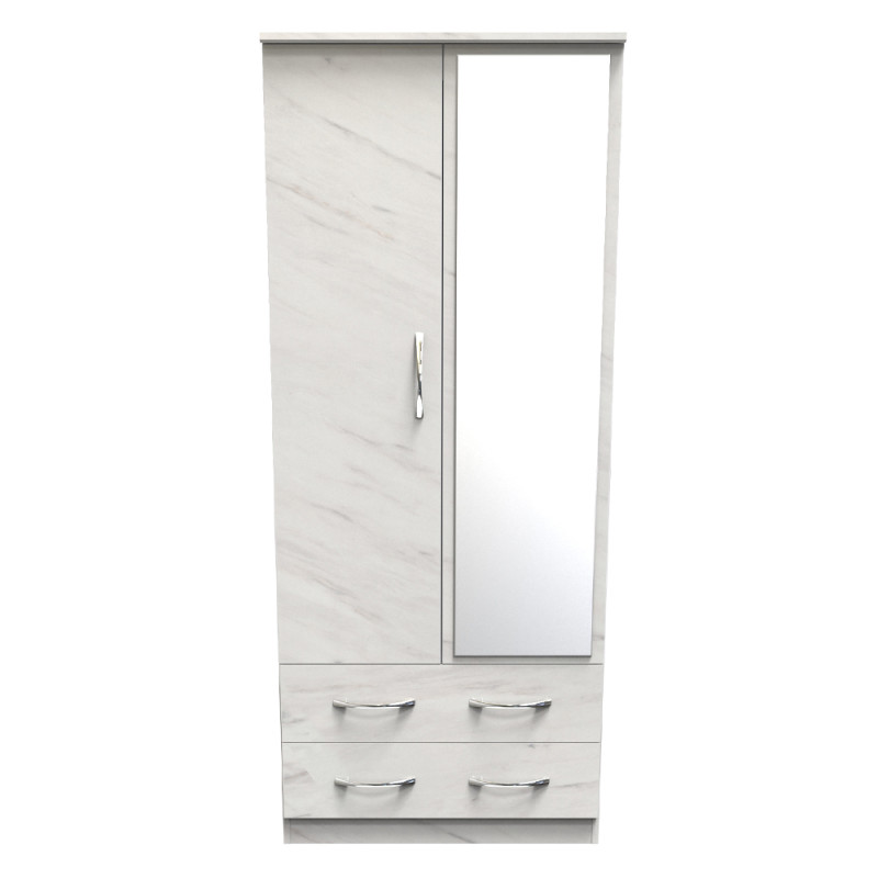 Avon Standard 2 Drawer Mirrored Wardrobe
