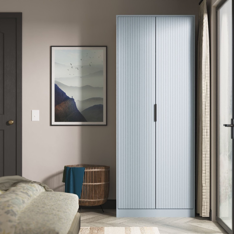 Fluted Tall 2 Door Wardrobe