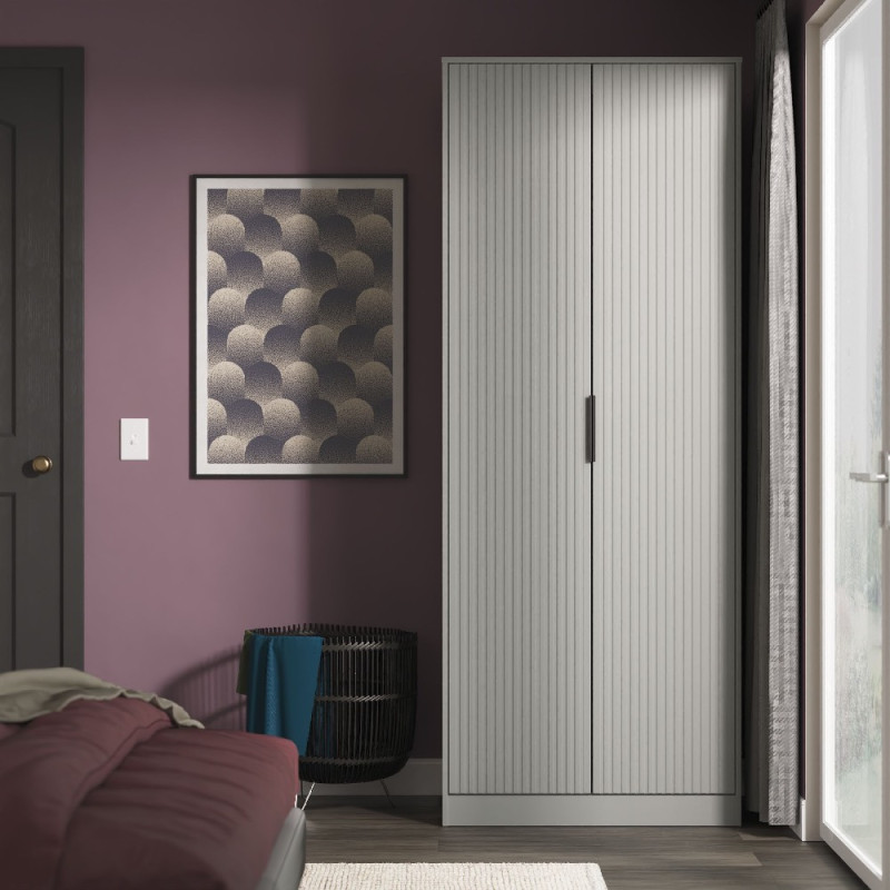 Fluted Tall 2 Door Wardrobe