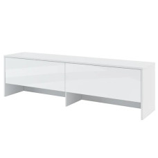 White Gloss Overbed Unit for 4ft6 Double Horizontal Wall Bed