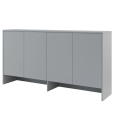 Grey Matt Overbed Unit for 3ft Single Horizontal Wall Bed