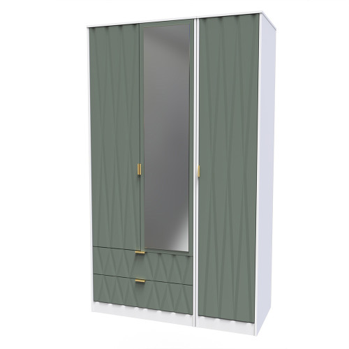 Las Vegas Tall 3 Door 2 Drawer Mirrored Wardrobe