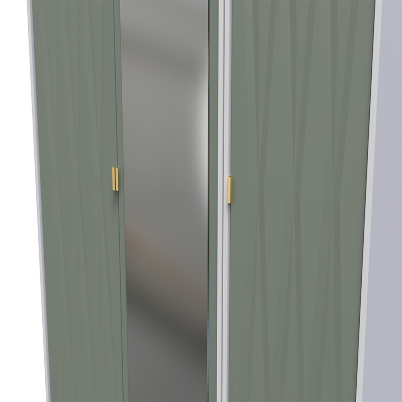 Las Vegas Tall 3 Door Mirrored Wardrobe