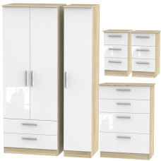 Mono 4 Piece Drawer Bedroom Set - Large