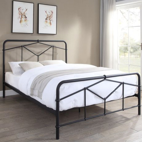 Axton Black Metal Bedframe Axton Black Metal Bedframe