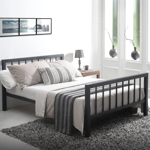Metro Black Metal Bedframe Metro Black Metal Bedframe
