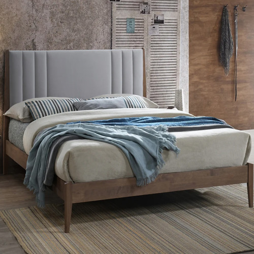 Cheslyn Light Grey Wooden Bedframe