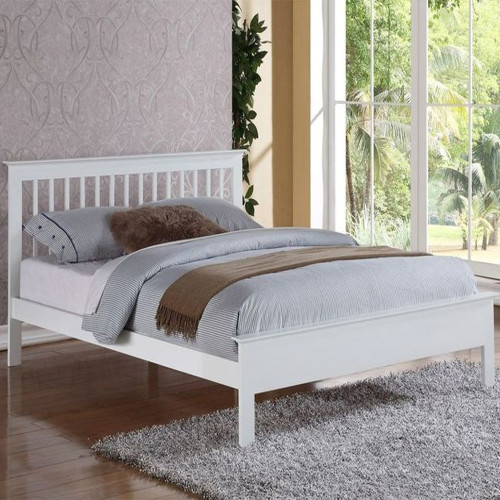 Pentre White Wooden Bedframe 