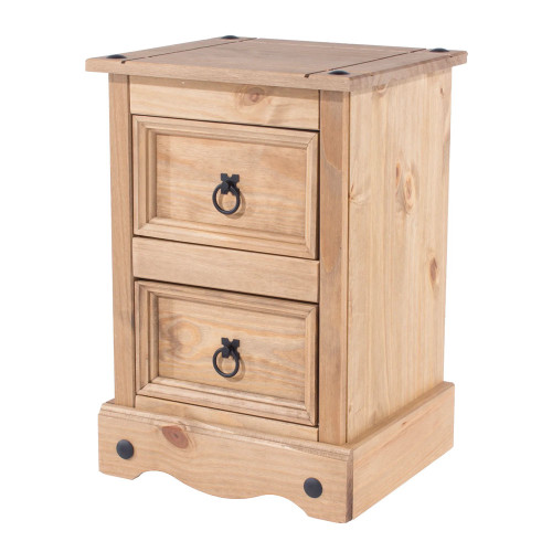 Mexican Pine 2 Drawer Petite Bedside