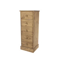 Dundee Pine 5 Drawer Narrow Chest