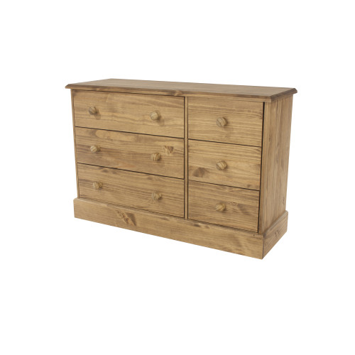 Dundee Pine 3+3 Drawer Wide Chest Dundee Pine 3+3 Drawer Wide Chest