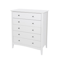 Paisley White 5 Drawer Chest 