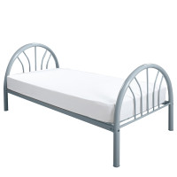 Elegant Silver Metal Bedframe