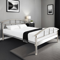 Jupiter Chrome Metal Bedframe