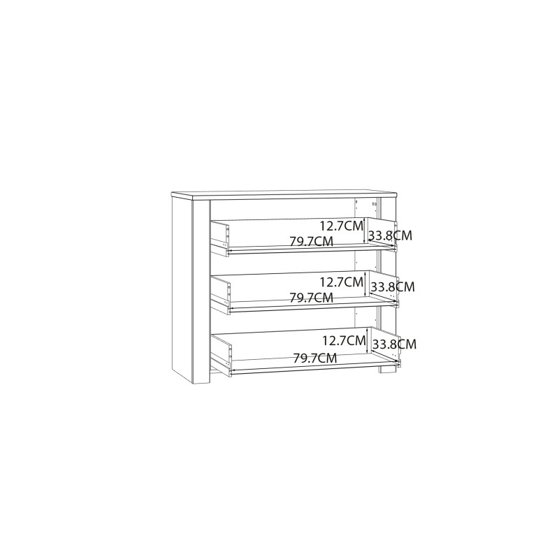 Bruny 3 Drawer Chest