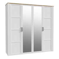 Bruny 4 Door Mirrored Wardrobe