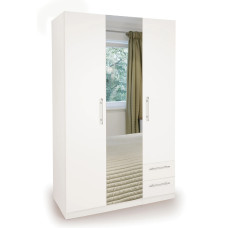 Naples 3 Door 2 Drawer Mirrored Wardrobe 