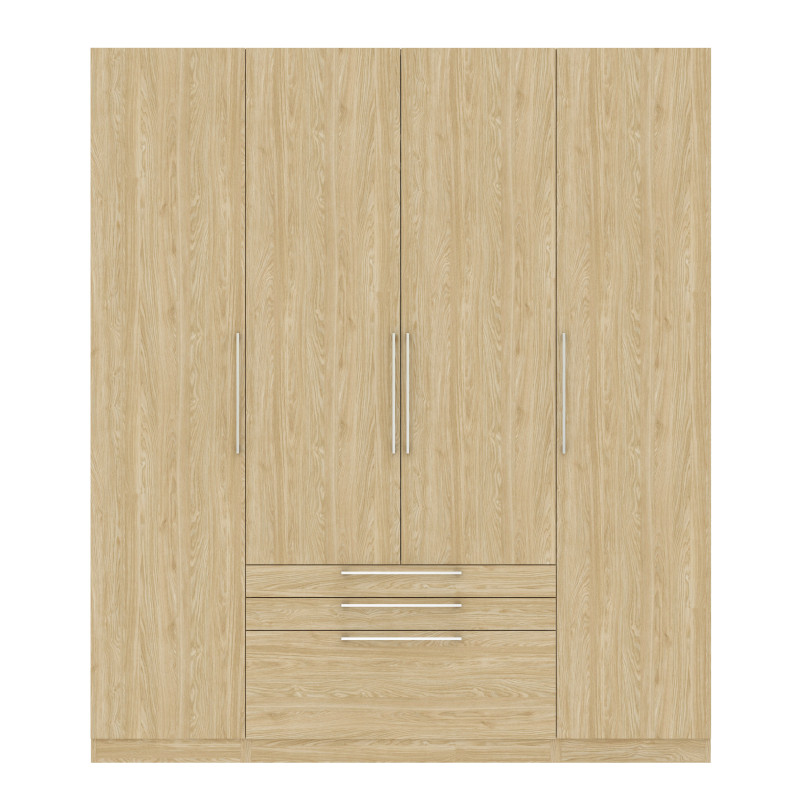 Parma Graphite 4 Door 3 Drawer Wardrobe