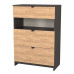 Bora 3 Drawer Deep Chest with Shelf
