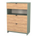 Bora 3 Drawer Deep Chest with Shelf
