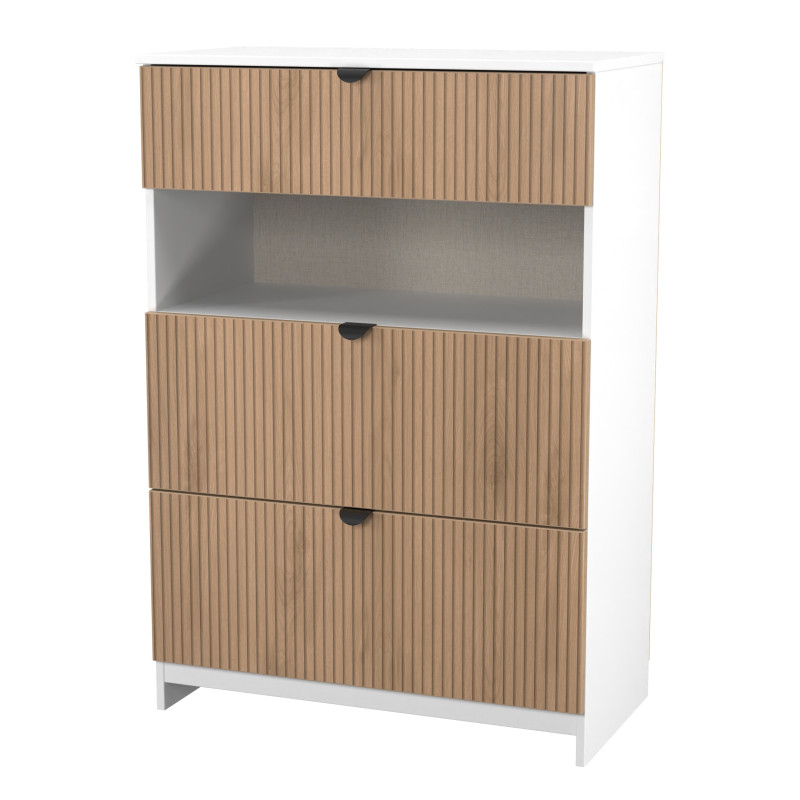 Bora 3 Drawer Deep Chest with Shelf