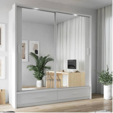 Nevada White 200cm Sliding Wardrobe