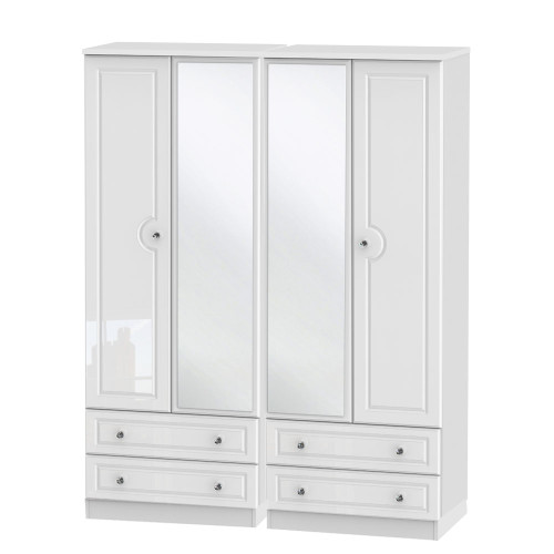 Liberty 4 Door 4 Drawer Mirrored Wardrobe Liberty 4 Door 4 Drawer Mirrored Wardrobe