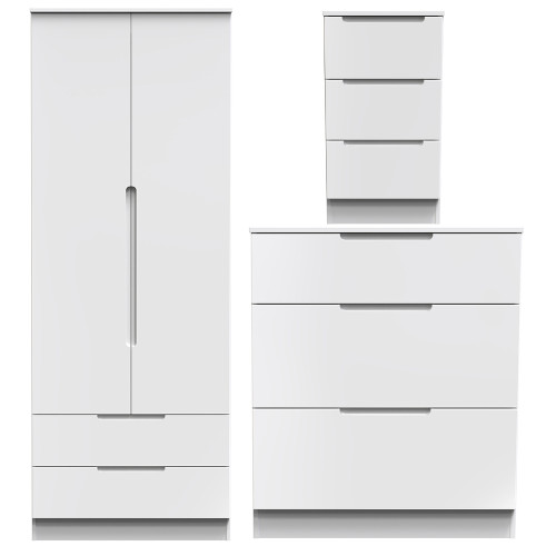 Milan Tall 2 Drawer 3 Piece Set Milan Tall 2 Drawer 3 Piece Set