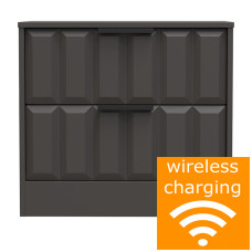 New York 2 Drawer Midi Chest - Wireless Charging