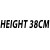 Height - 38cm (With Sliding Black Feet) 