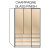Loft 150cm With Drawers - Champagne Glass Finish  + £270.00 