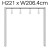 Loft 200cm Passe-Partout Frame With LED Lights - H221cm X W206.4cm  + £374.99 