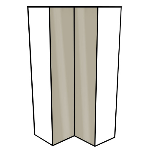 Wiemann Monaco 3000 - 90 Degree Hinged Door Corner Wardrobe