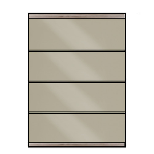 Berlin 4 Drawer Bedside Cabinet