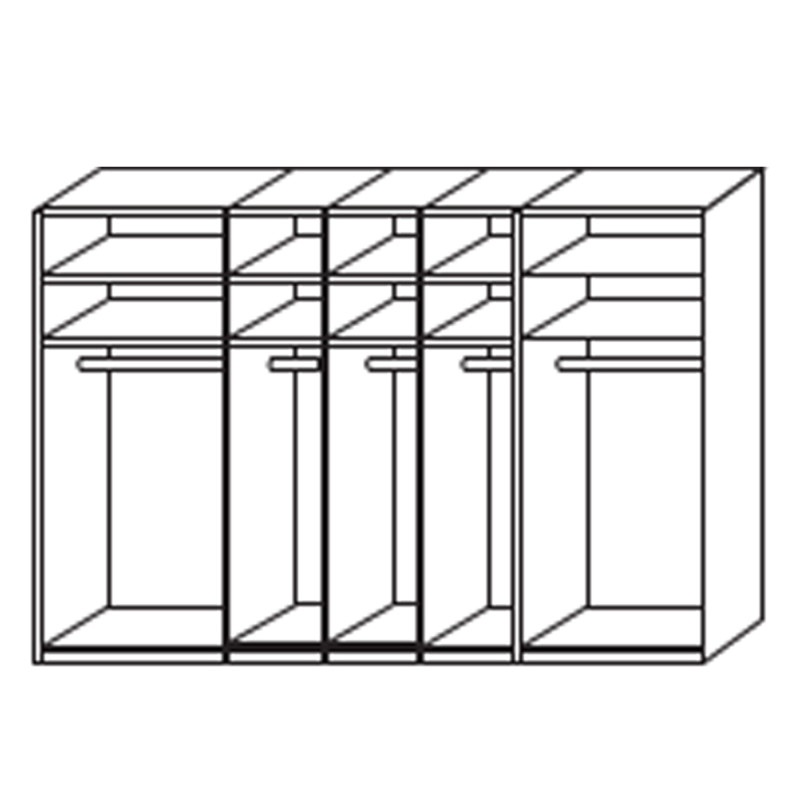 Cairns 350cm 7 Door Combi Wardrobe 