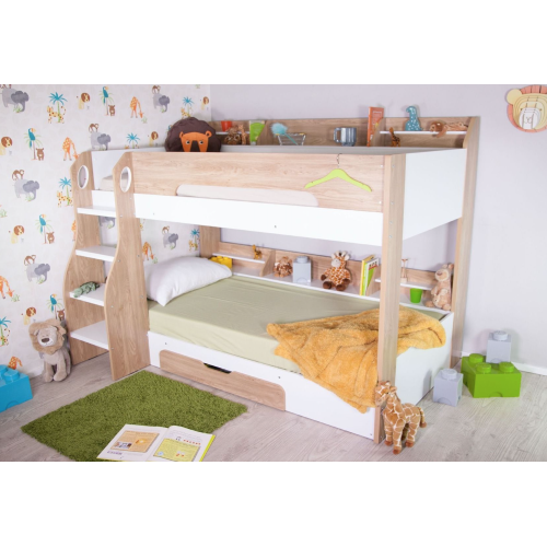 Flick Bunk Bed White & Oak