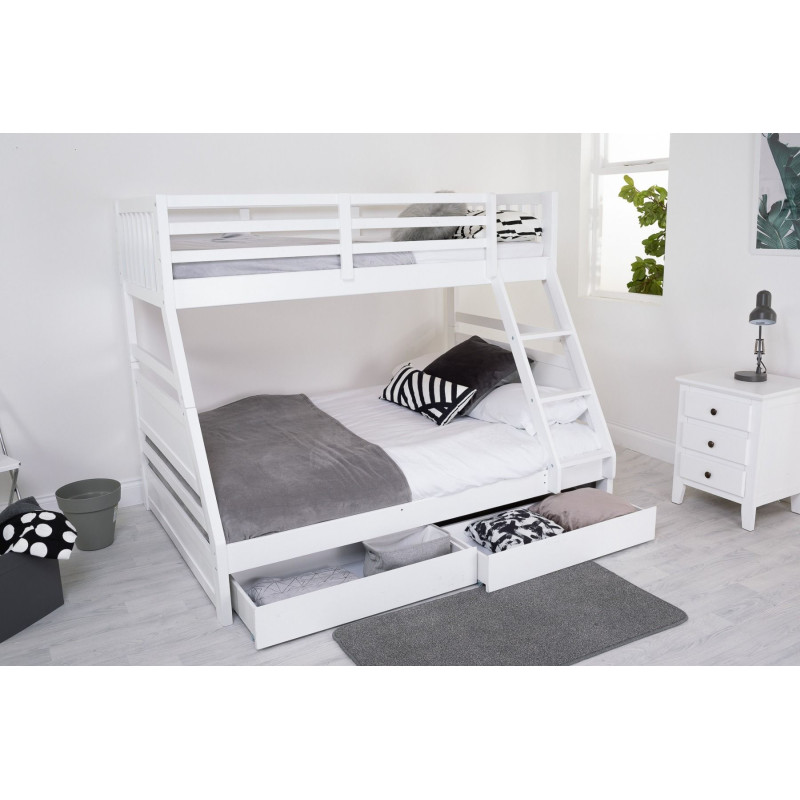Ollie Triple Bunk Bed Grey Ollie Triple Bunk Bed Grey