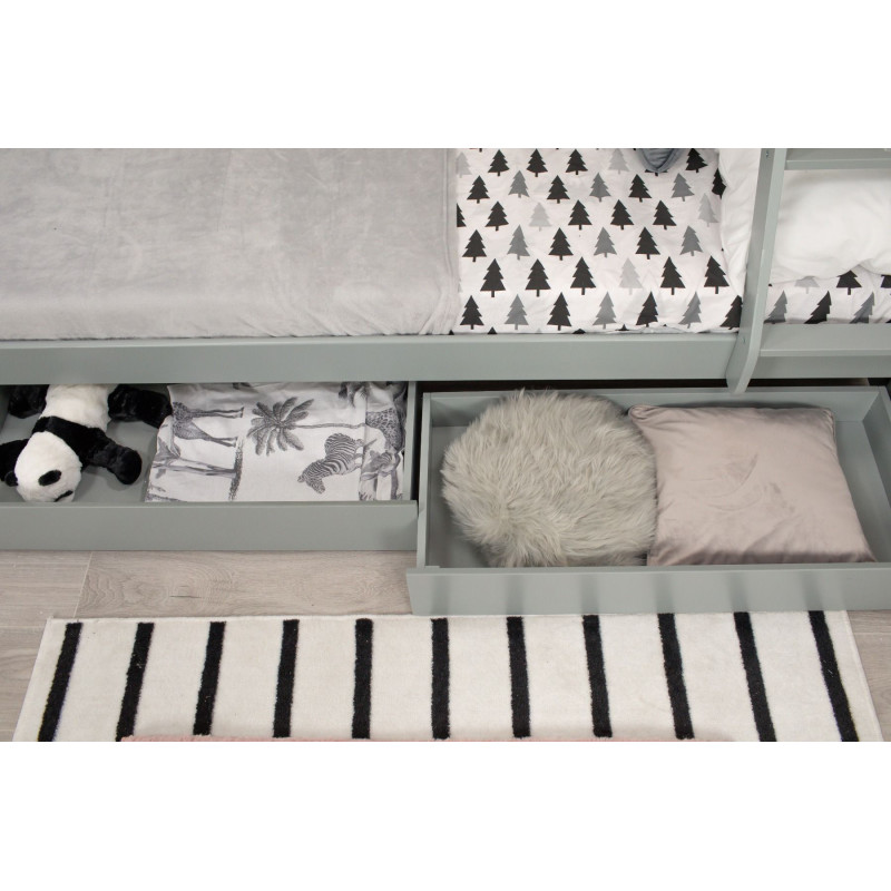 Ollie Triple Bunk Bed Grey Ollie Triple Bunk Bed Grey